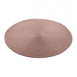 Lugar Americano 38cm Redondo De Poliester Fresno Aspiral  Taupe